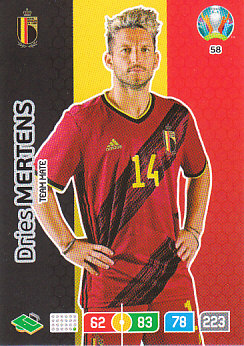 Dries Mertens Belgium Panini UEFA EURO 2020#058